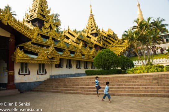 Yangon, Burma, Myanmar. Schwedagon Pagoda.