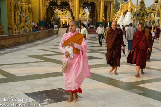 Yangon, Burma, Myanmar. Schwedagon Pagoda.