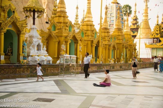 Yangon, Burma, Myanmar. Schwedagon Pagoda.