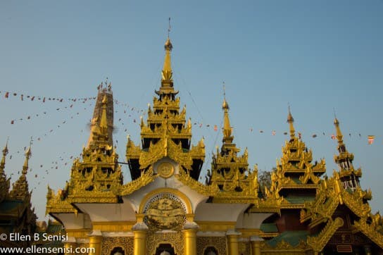 Yangon, Burma, Myanmar. Schwedagon Pagoda.