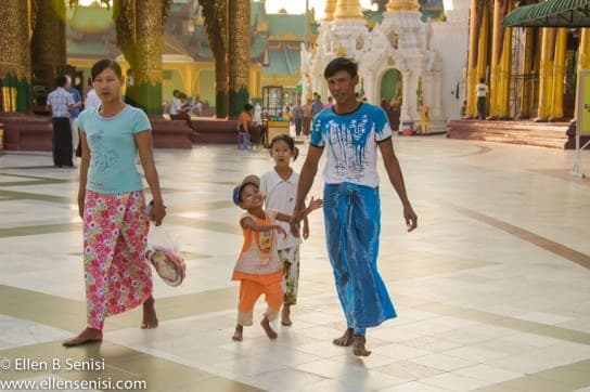 Yangon, Burma, Myanmar. Schwedagon Pagoda.