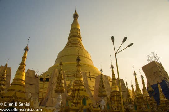 Yangon, Burma, Myanmar. Schwedagon Pagoda.