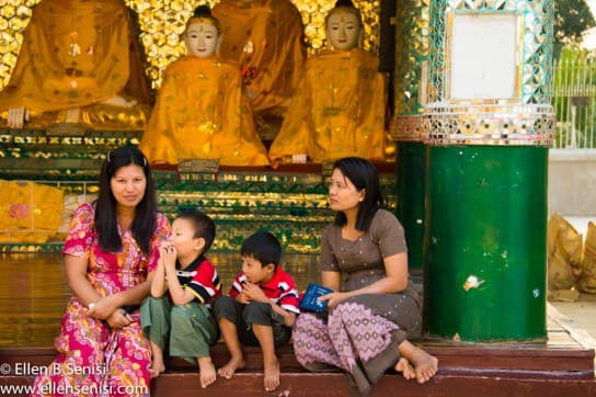 Yangon, Burma, Myanmar. Schwedagon Pagoda.