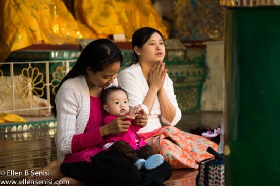 Yangon, Burma, Myanmar. Schwedagon Pagoda.