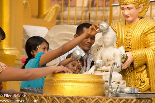 Yangon, Burma, Myanmar. Schwedagon Pagoda.