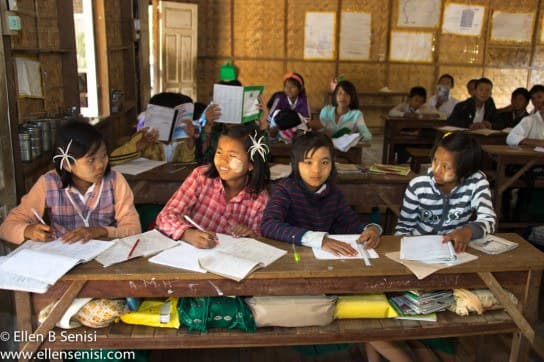 Bagan, Burma, Myanmar. West Pwa Saw School.