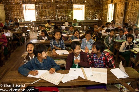 Bagan, Burma, Myanmar. West Pwa Saw School.