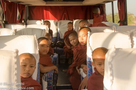 Bagan, Burma, Myanmar. Buddhist Monk Novices.