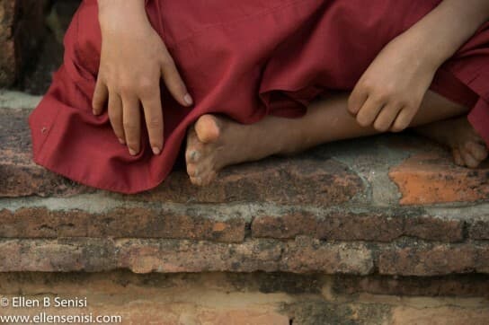 Bagan, Burma, Myanmar. Sulmani Temple and Buddhist Monk Novices.