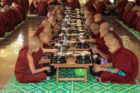 Mandalay, Burma, Myanmar. Mya Set Kyar Nunnery.