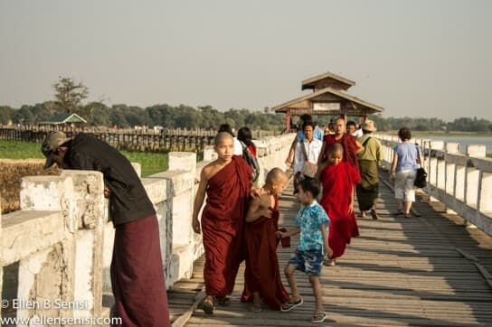 Mandalay, Burma, Myanmar. U Bien Bridge