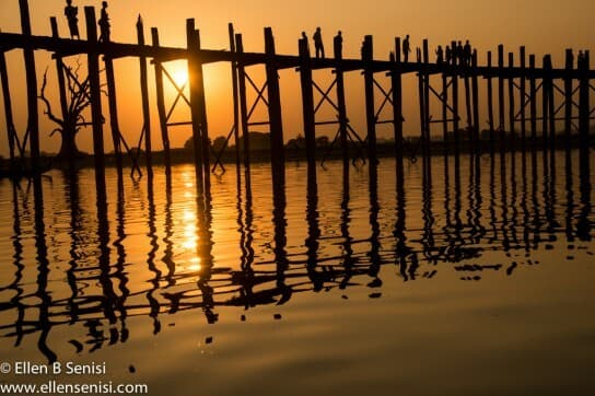 Mandalay, Burma, Myanmar. U Bien Bridge