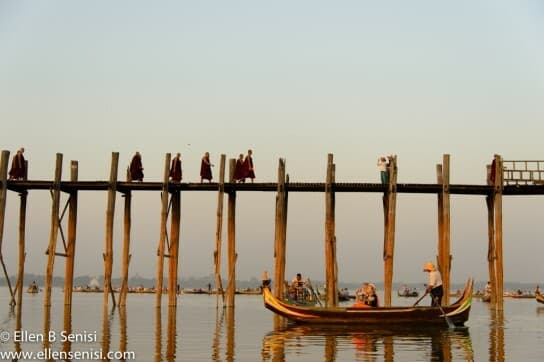 Mandalay, Burma, Myanmar. U Bien Bridge