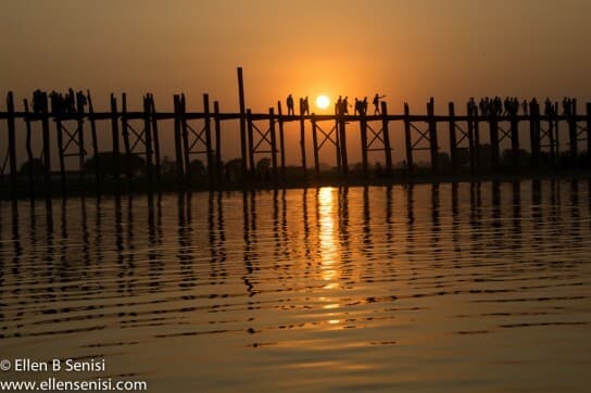 Mandalay, Burma, Myanmar. U Bien Bridge