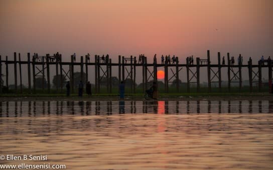 Mandalay, Burma, Myanmar. U Bien Bridge