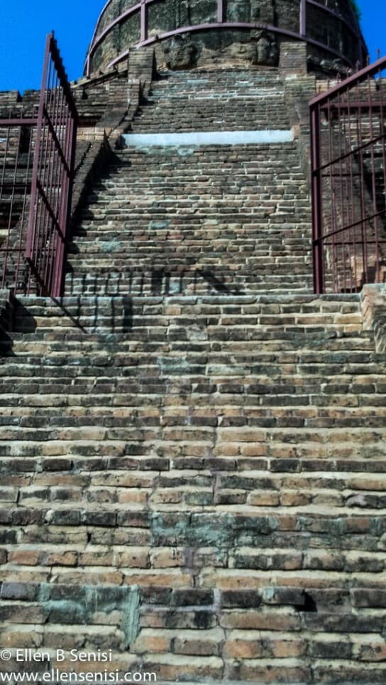 steep stairs Bagan